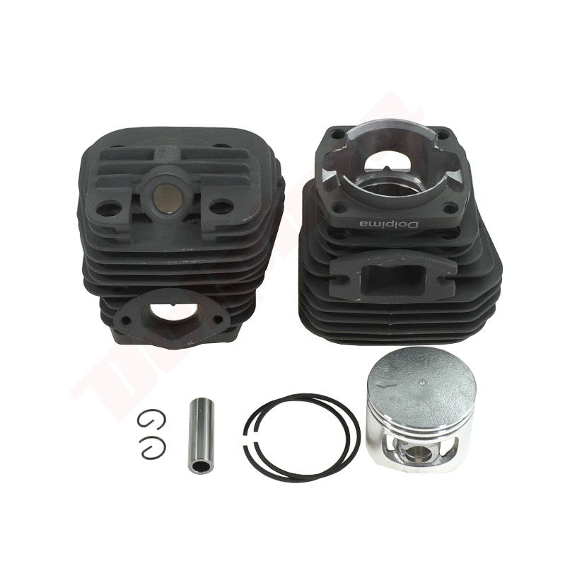 Cilinder met zuiger passend op Chinese kettingzaag 45mm 52cc DUAL NIKASIL