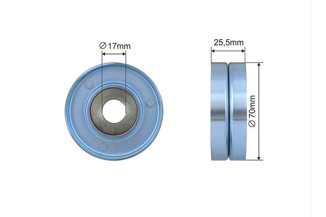 Spanrol, poly V-riem 