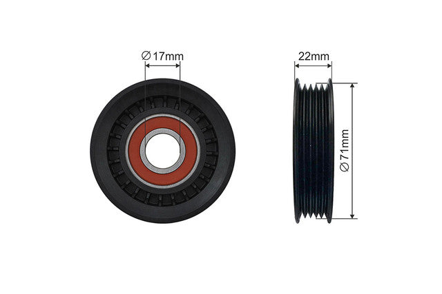 Spanrol, poly V-riem 