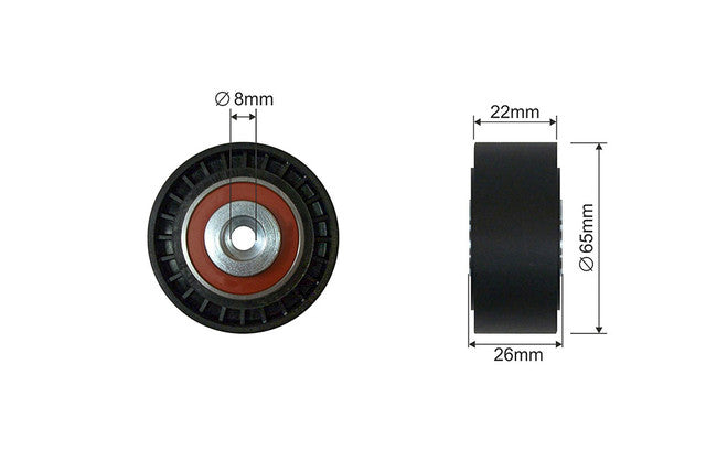 Spanrol, poly V-riem 