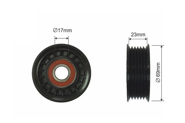 Spanrol, poly V-riem 